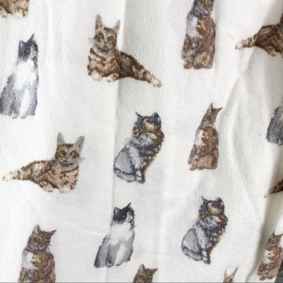 P. J. Savage Cats Classic Flannel Pajama Set S - Picture 6 of 7
